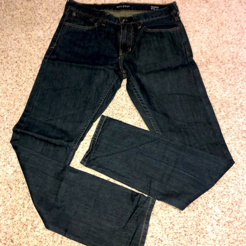 Mens Bullhead dark wash jeans skinny fit sz 32x34